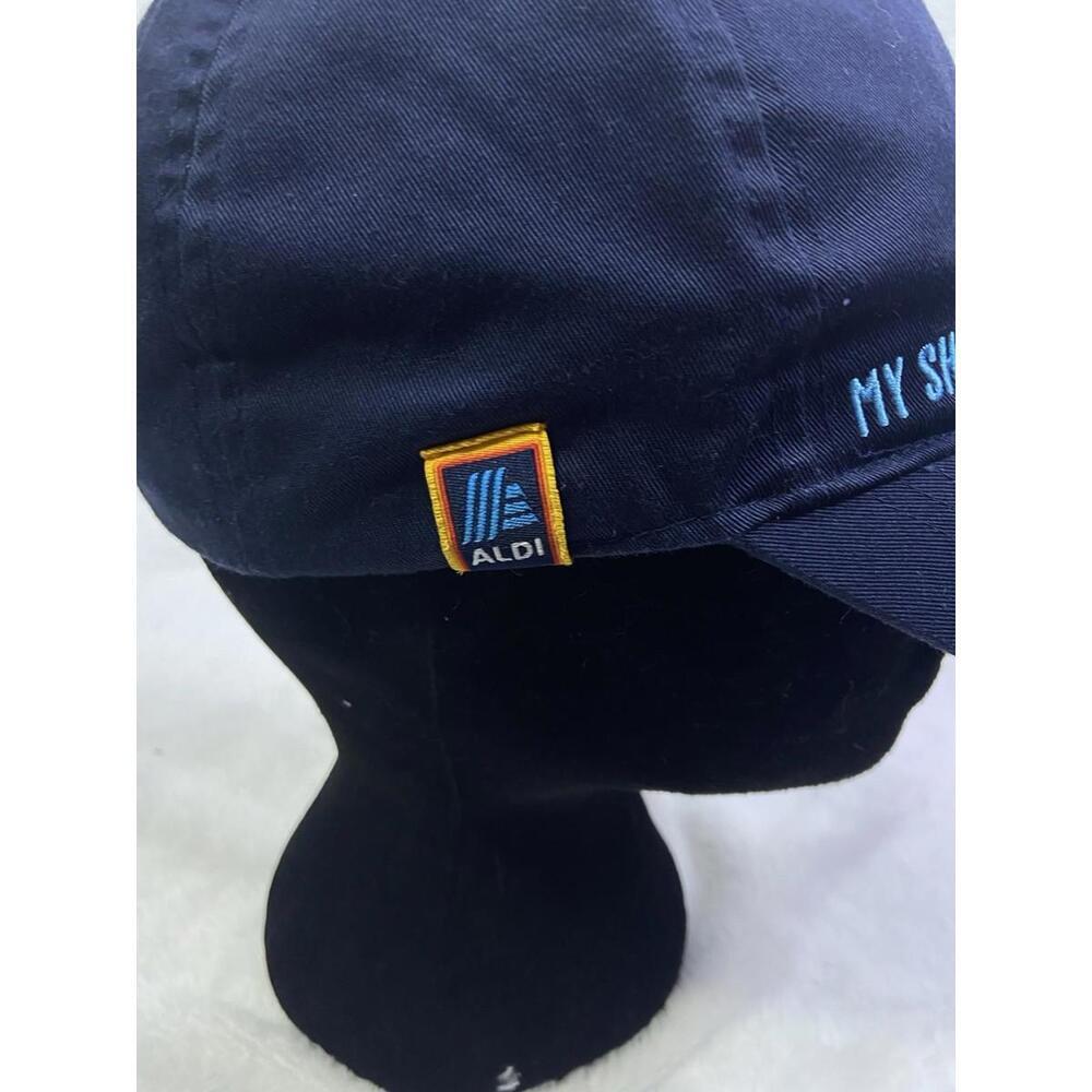 ALDI Hat Collection Navy Baseball Cap One Size My Shopping Hat Work Grocery - Picture 4 of 9